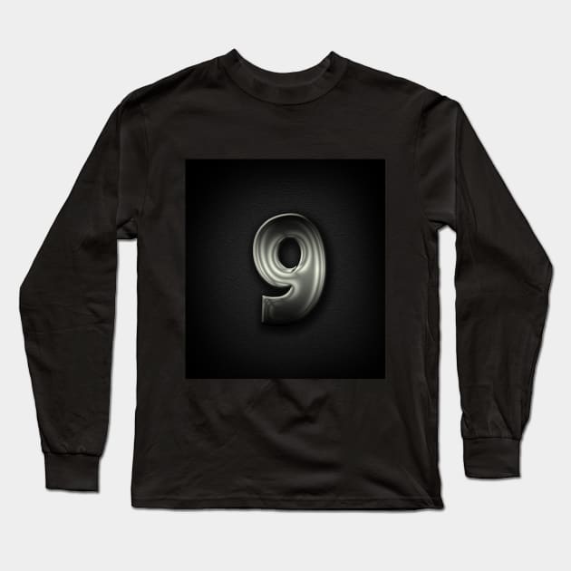 Number 9 Long Sleeve T-Shirt by Spinkly